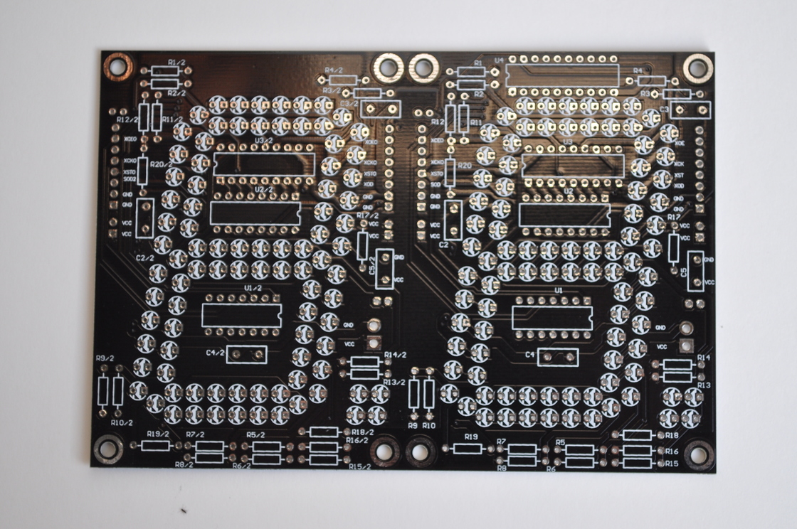 उच्च प्रदर्शन के लिए मानक प्रौद्योगिकी दोहरी परत पीसीबी 1.6 मिमी बोर्ड मोटाई